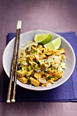 Rice noodles with tofu and limes