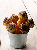 Marshmallows in ice cream cones