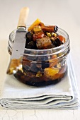 Spiced aubergine and apricot chutney