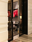 Sliding doors in modern home