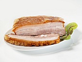 Oven-roasted pork belly