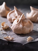 Close up of tray of miniature meringues