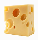 A piece of Emmental cheese