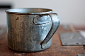 An old tin mug