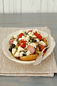 Oven-baked vegetables with feta, olive oil and thyme