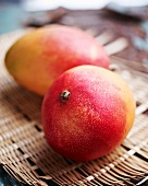 Two Mangos on White