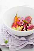 Coloured vegetables in a bowl
