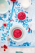 Beetroot muffins with poppy seeds