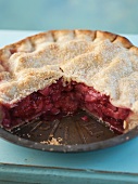 Strawberry Pie with Slice Removed