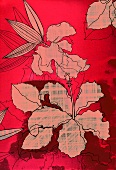 Rotes Hibiskusdesign (Illustration)