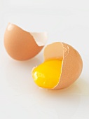 Egg yolk in eggshell