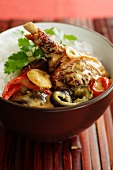Duck curry with rice (Asia)