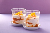 Cottage cheese with an orange and sea buckthorn sauce
