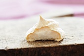A meringue with a bite taken out