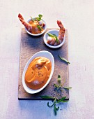 Cocktail sauce with prawns and tarragon