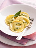 Ravioli with herbs