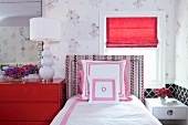 Bedroom with Pink and Red Accents