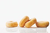 Four sugared doughnuts
