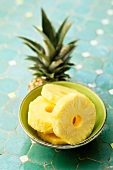 Pineapple slice in a bowl