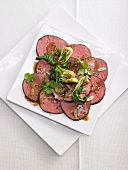 Marinated beef fillet