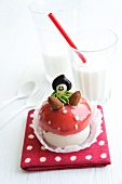A toadstool-shaped pudding