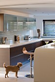 Elegant kitchen in shades of brown