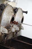Coffee beans in a roaster