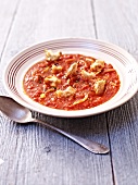 Tomatensuppe mit Baguette