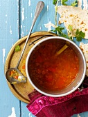 Spicy tomato soup (India)