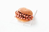 A burger with bacon