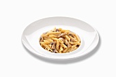 Penne with mushrooms and a creamy sauce