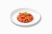 Penne with tomato sauce and melted cheese
