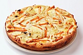 Mozzarella and sweet potato pizza