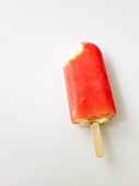 An ice lolly with a bite taken out
