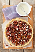 Plum tart with almonds