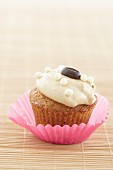 Cupcake with cream topping