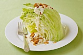 Iceberg Wedge Salad with Vegan Blue Cheese Dressing and Vegan Bacon Bits
