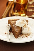 Chocolate tart with cream (Christmas)