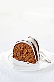 Slice of Gingerbread Cake with Icing