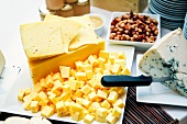 Assorted Cheese; Cubes and Wedges; Mixed Nuts