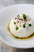 Burrata with Oregano, Cracked Pepper and Olive Oil