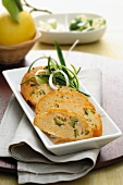 Salmon meatloaf with cucumber