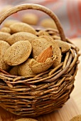 A basket of almonds