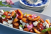 Grilled nectarines and peaches (Sweden)
