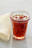 A jar of gooseberry jam