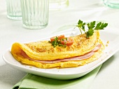 Omelette with ham