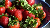 Frische Erdbeeren in einem Sieb