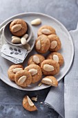 Mini Lebkuchen (spiced soft gingerbread from Germany) with almonds