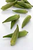 Several okra pods