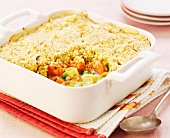 Vegetable bake with crumbles